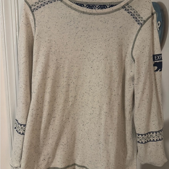 Hatley Cream Sweater with Blue Details - Picture 1 of 5